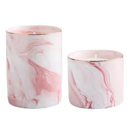 Słoik ceramiczny marmurkowy marble na świecę 180 ml 230 ml 320 ml